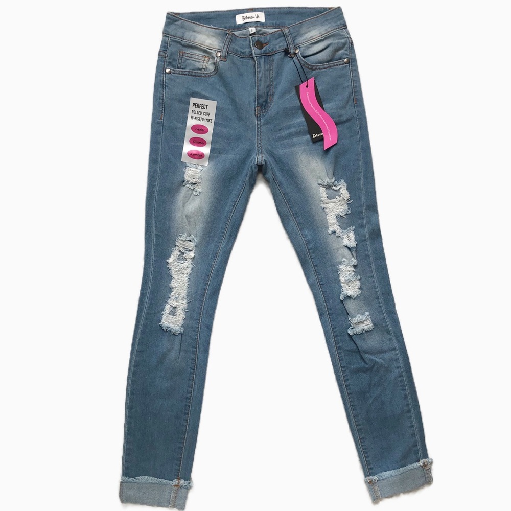 JRS Between Us Jean’s Women Size 3 Light Wash Blue Denim